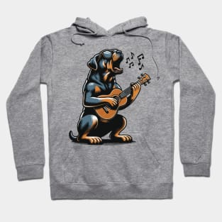 Dog Playing Guitar Singing Boerboel Bull Mastiff Hoodie